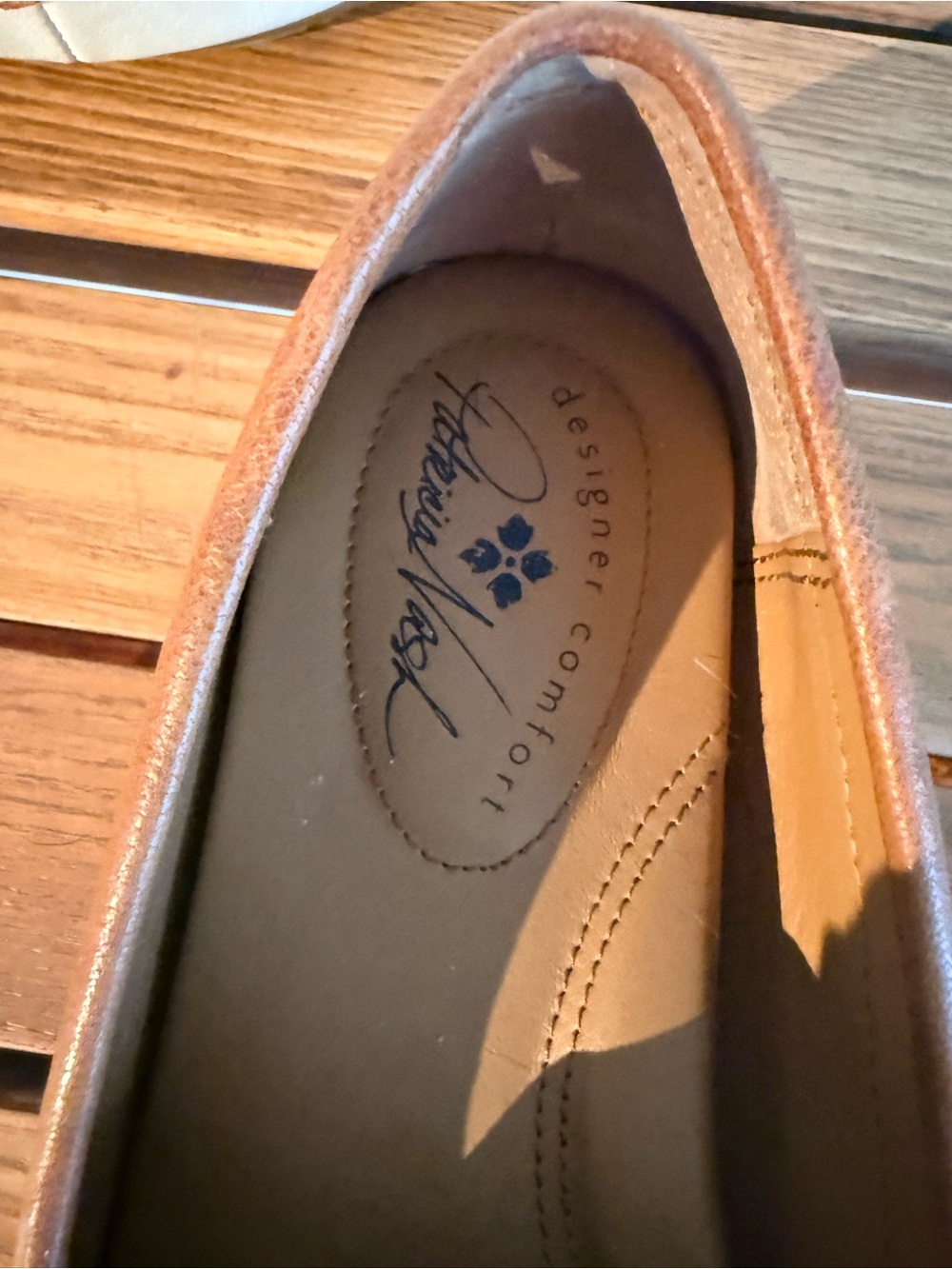 Patricia Nash Ivory and tan Leather Trevi loafers Sz 6.5 EUC - Picture 3 of 7